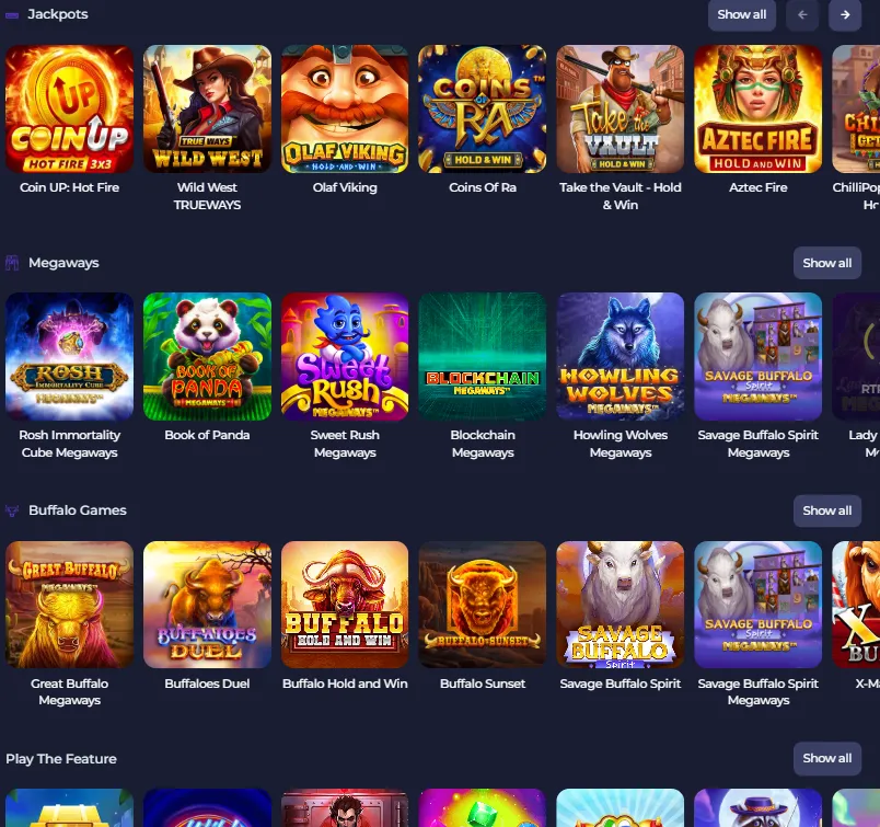 All Slots at Sweeptastic Casino