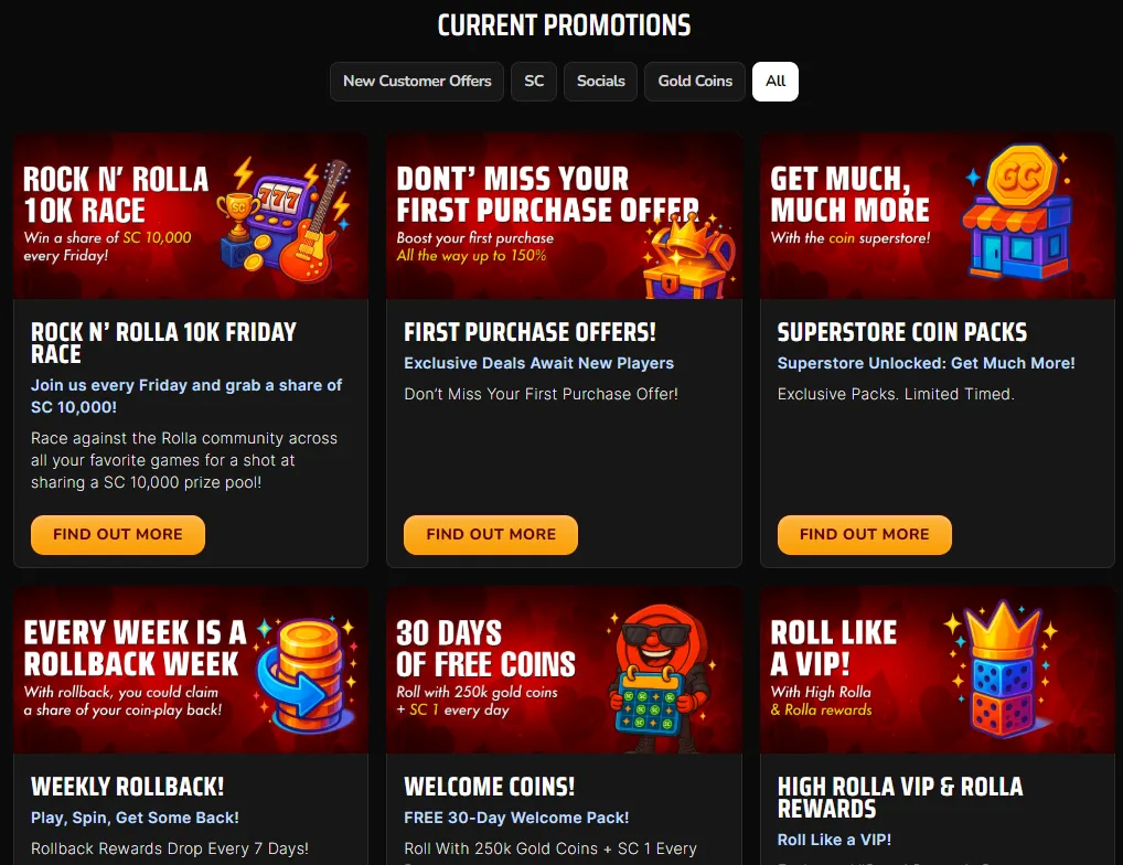 Rolla Casino Bonuses and Promotions