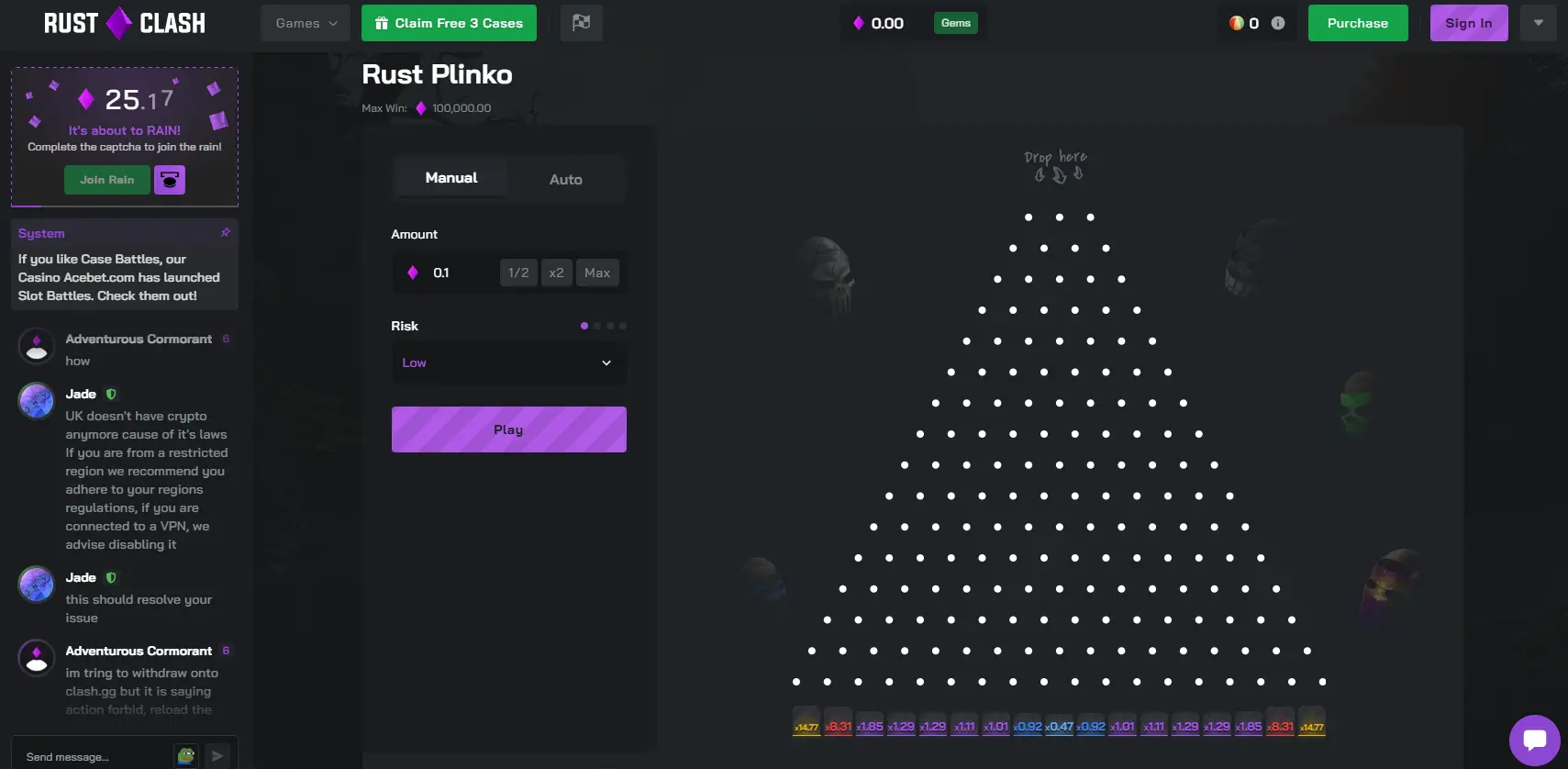 rust clash plinko