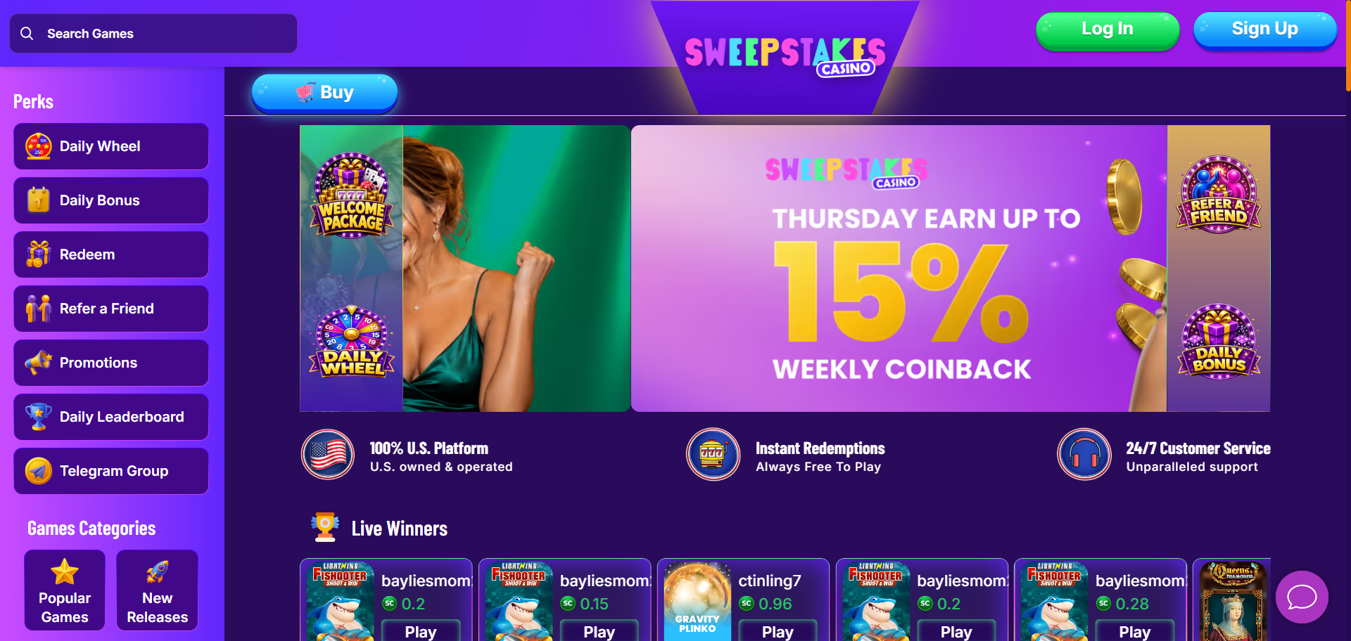 sweepstakes casino