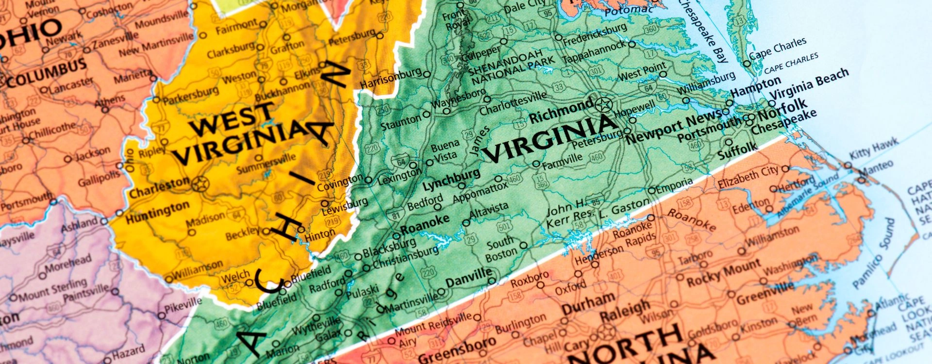 Virginia map