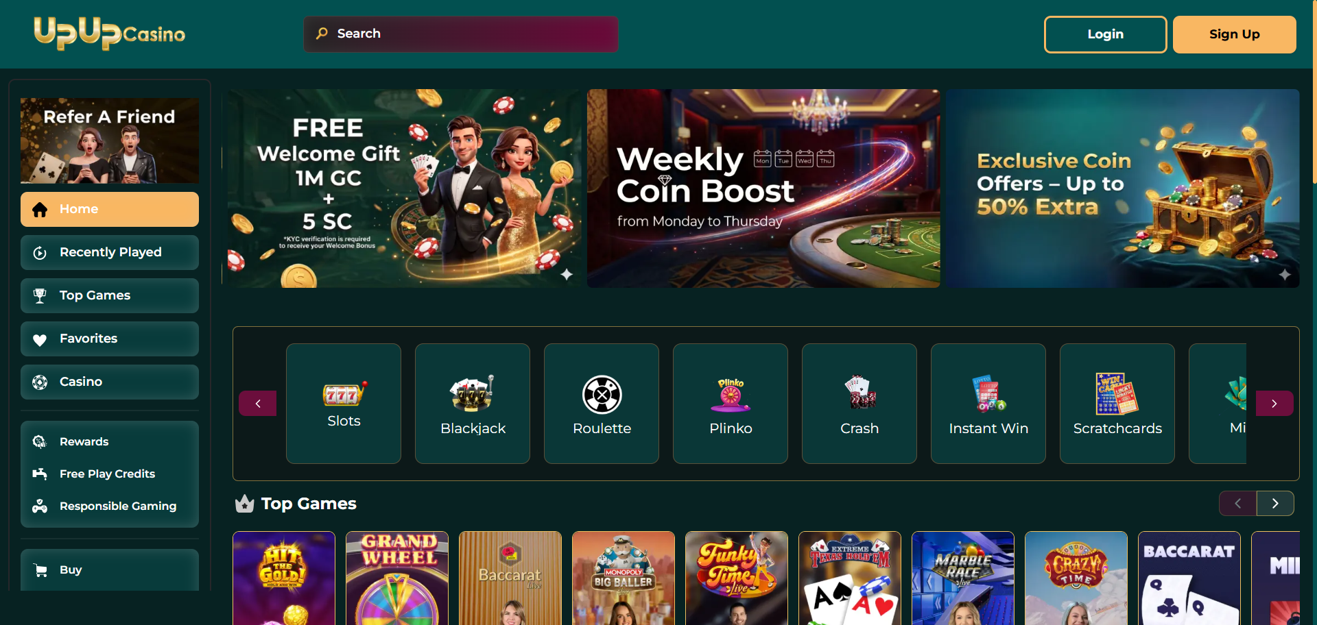UpUp Casino Bonuses