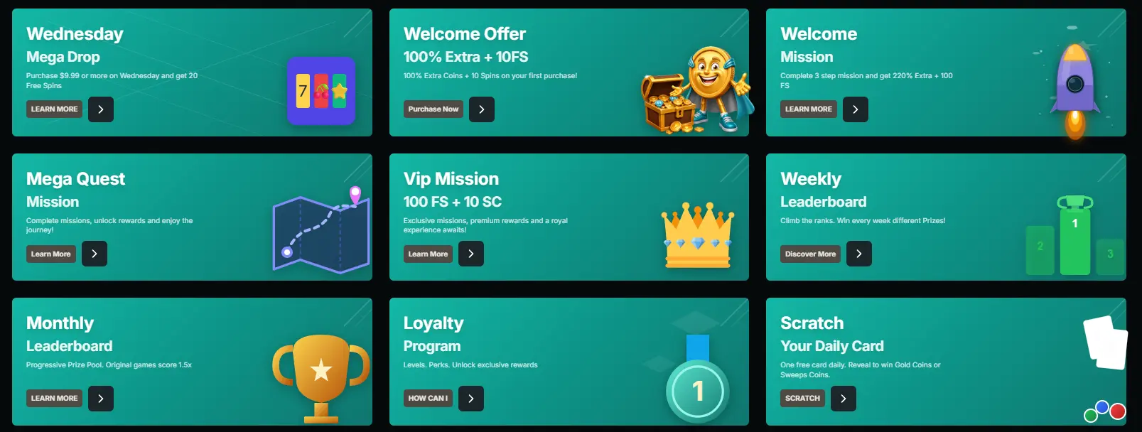 megaprize bonuses