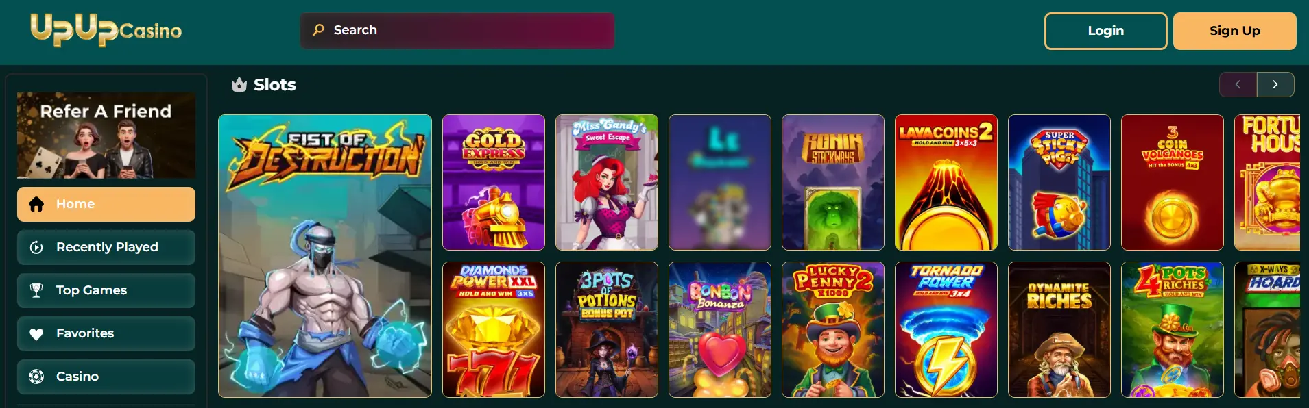 upup casino games