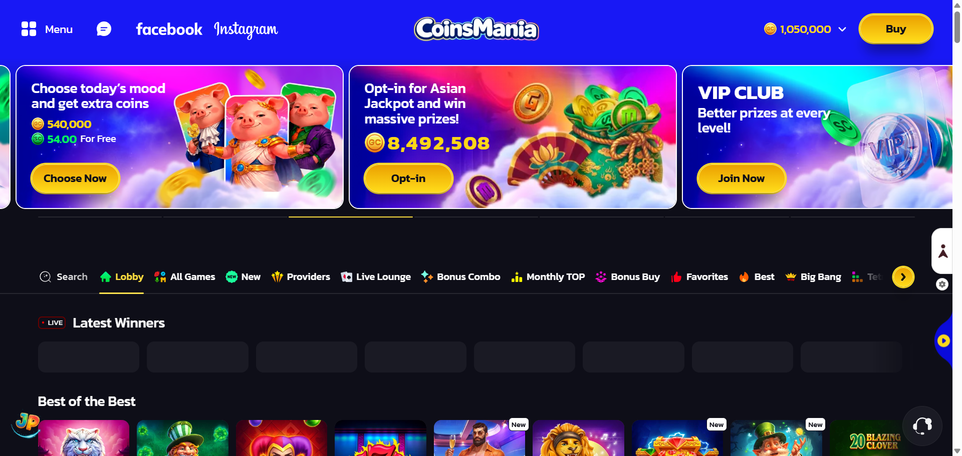 coinsmania homepage