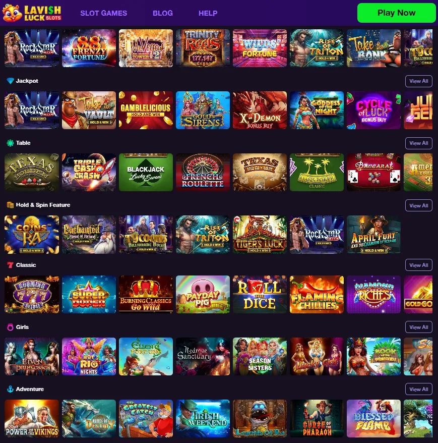 What Games to Play at Lavish Luck Casino