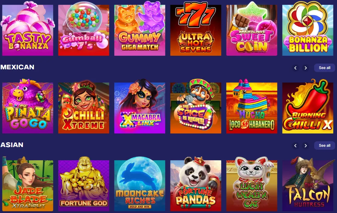 sweepstakes games at ace casino 2025