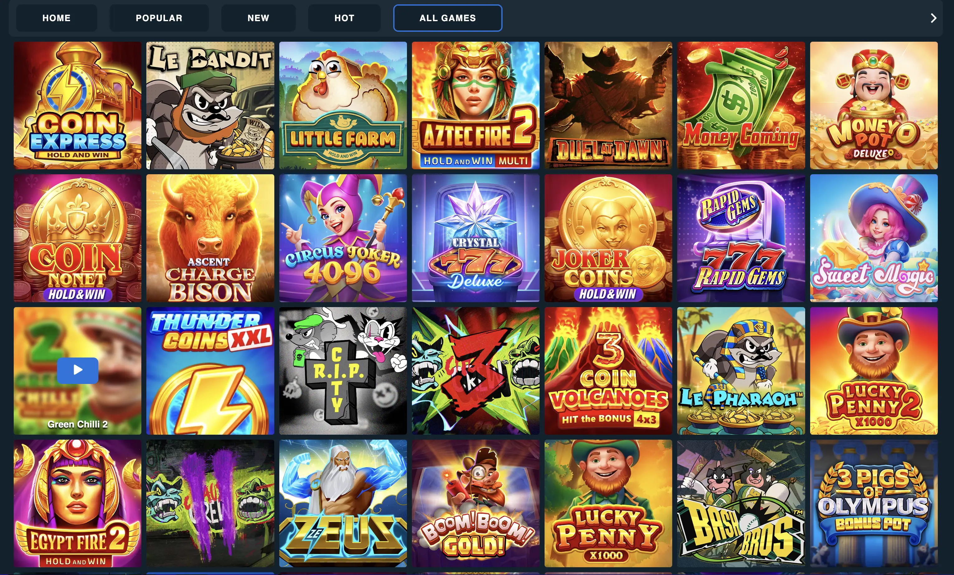 joecasino games