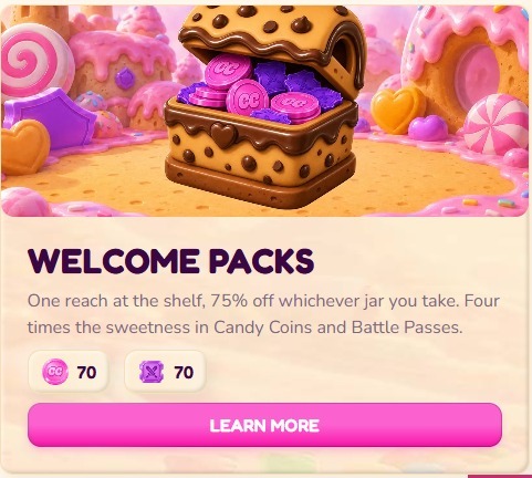 candy coins welcome packs