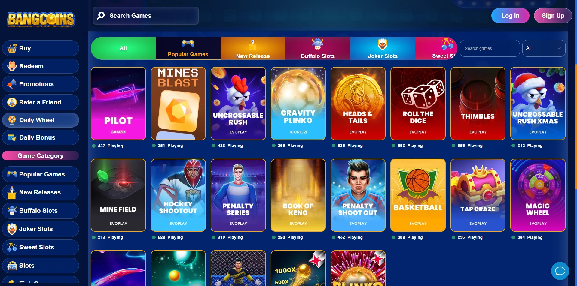 What Casino-style Games to Play at BangCoins
