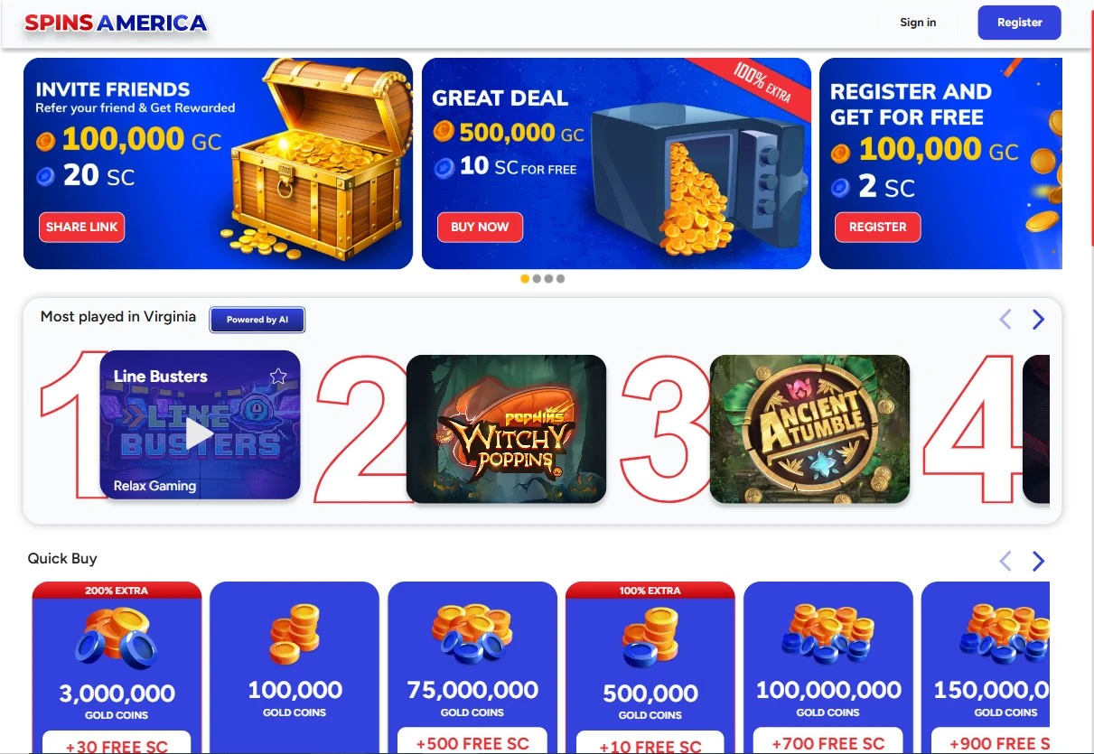 SpinsAmerica Casino
