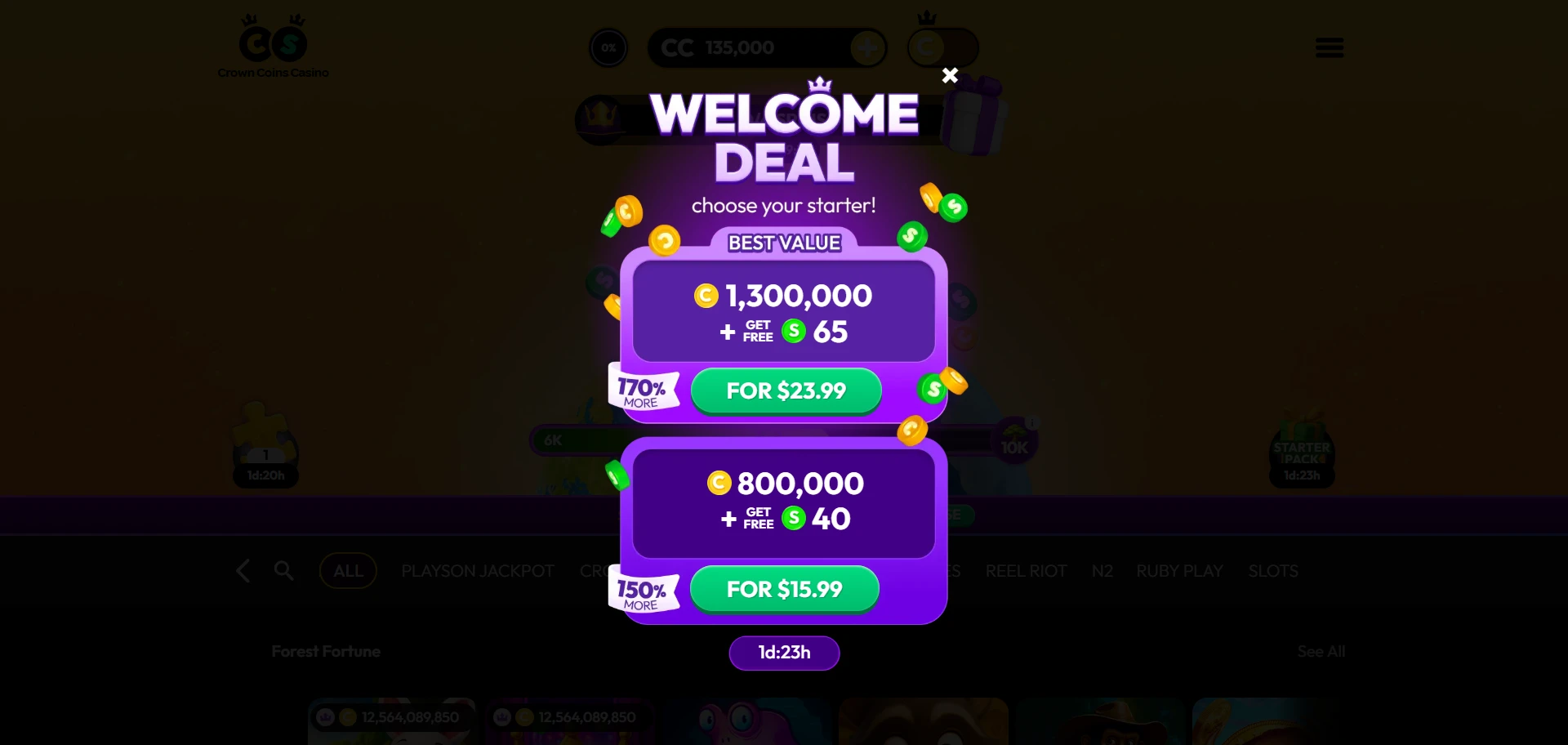 welcome bonuses at sweepstakes casinos