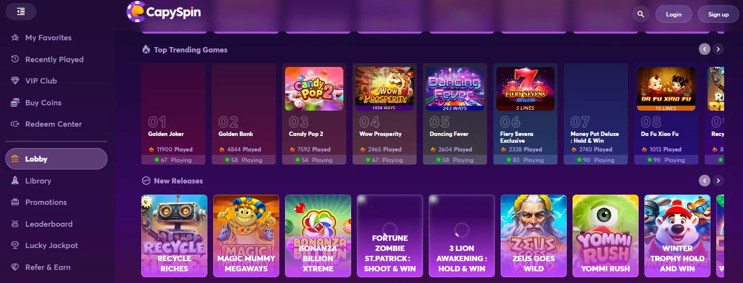 capyspin games