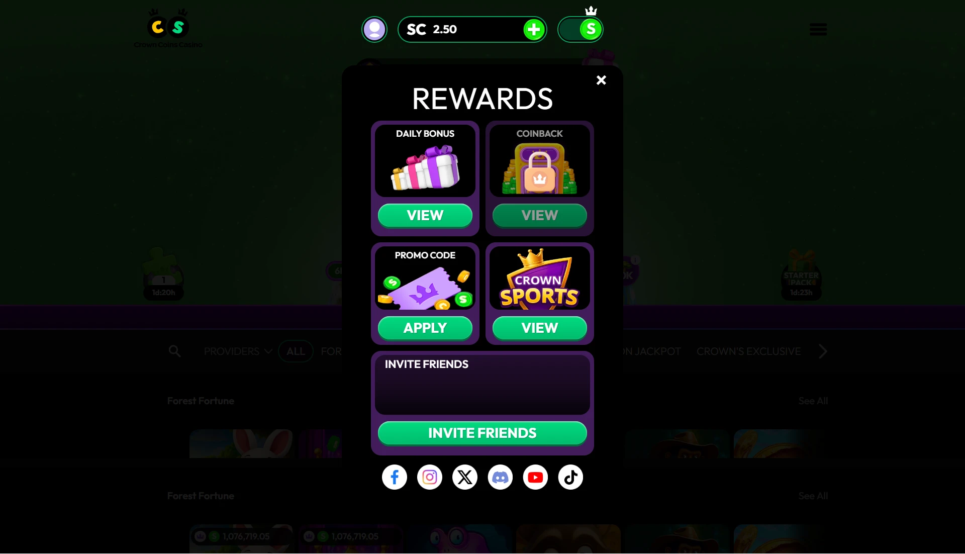 claim rewards at sweepstakes casinos