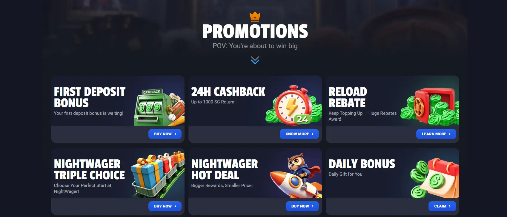 nightwager bonuses