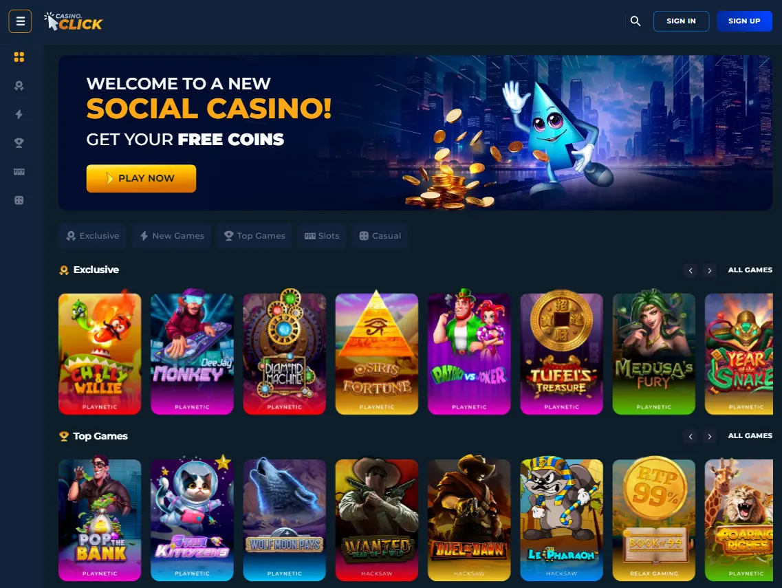 this is my review of casino click social casino