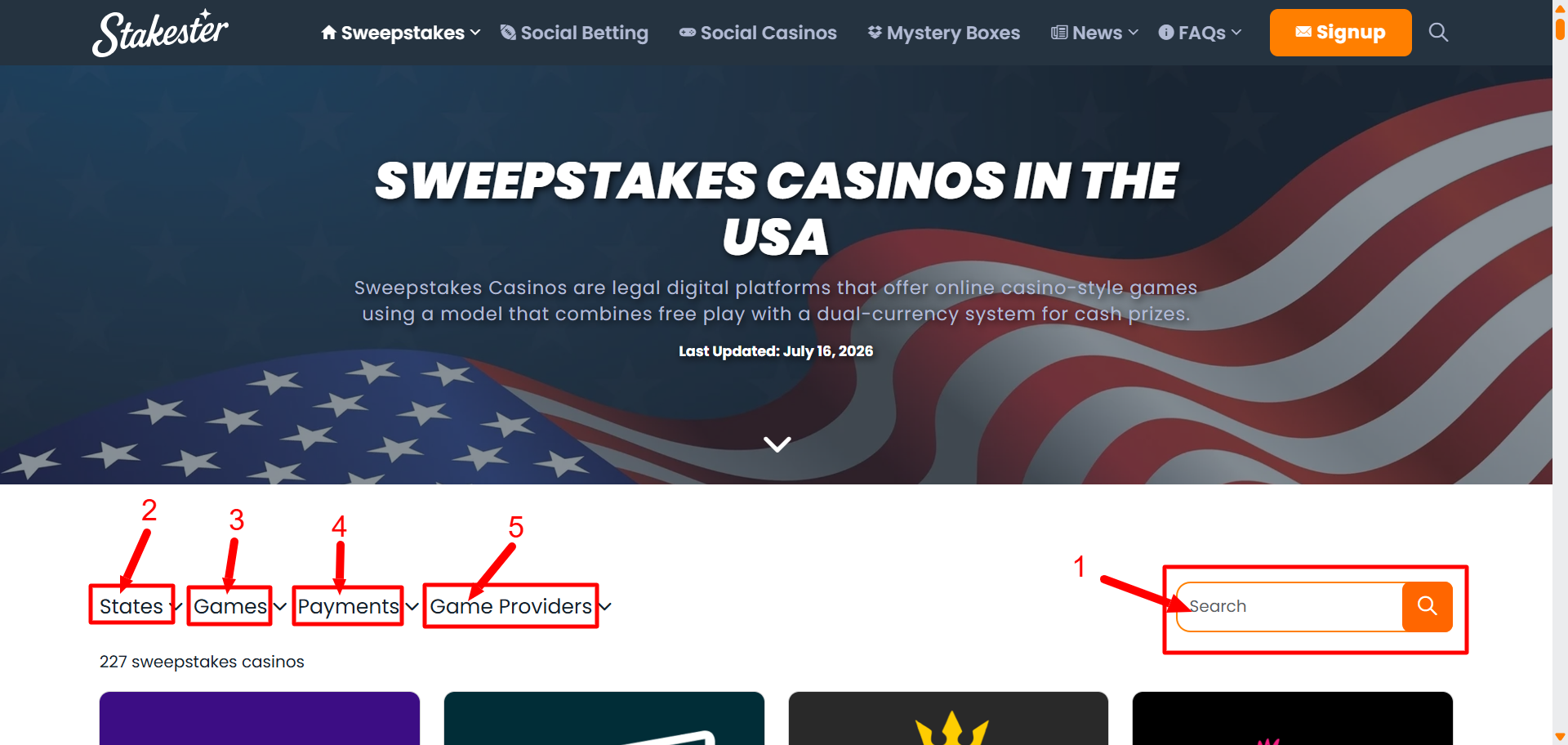 Sweepstakes Directory Guidelines