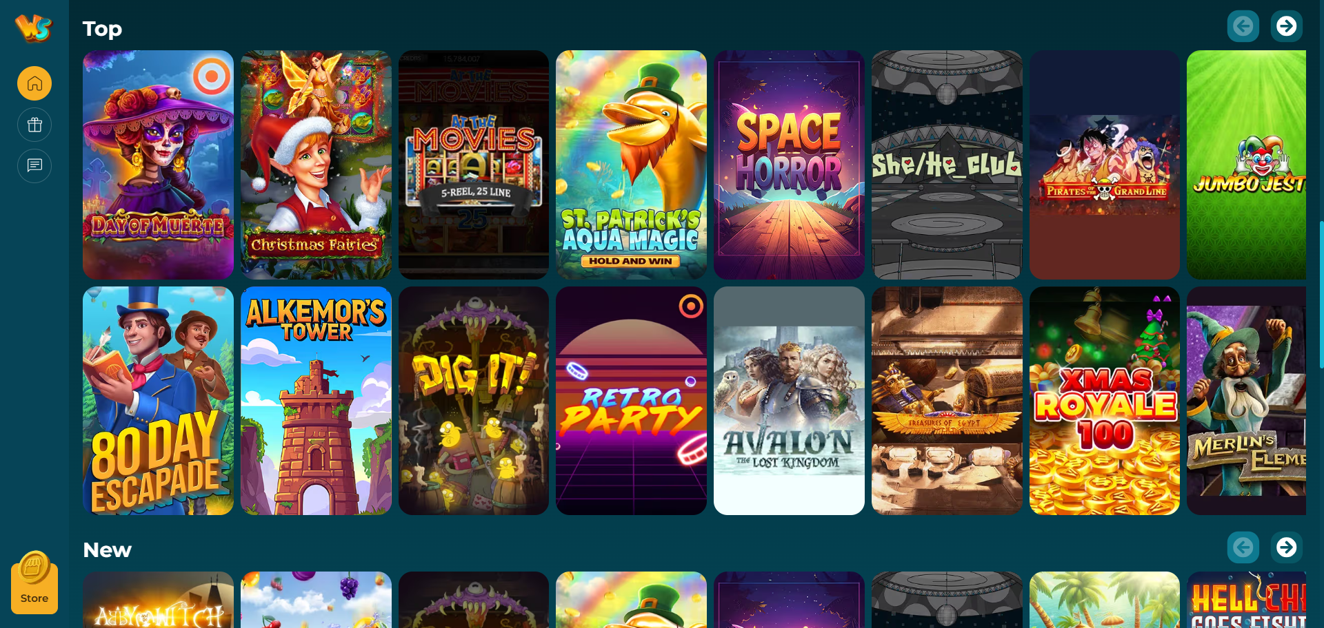 Available casino-style games at WiseSpin