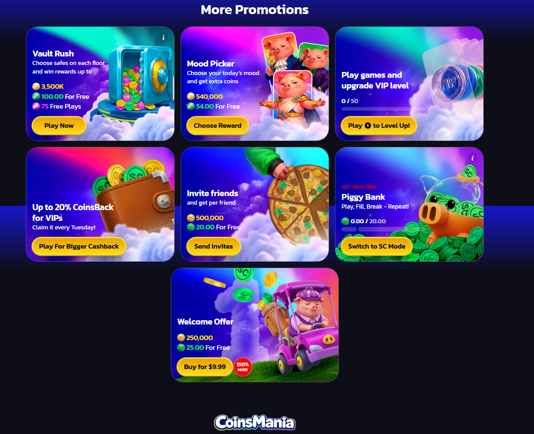 coinsmania bonuses