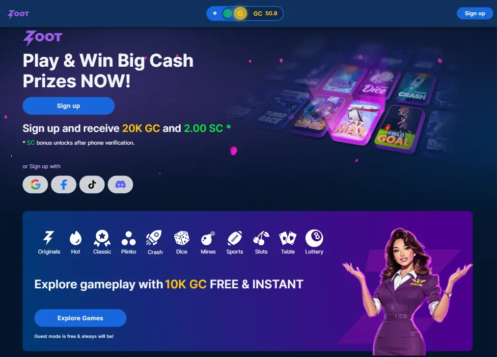 Zoot Casino Review - No Slots!