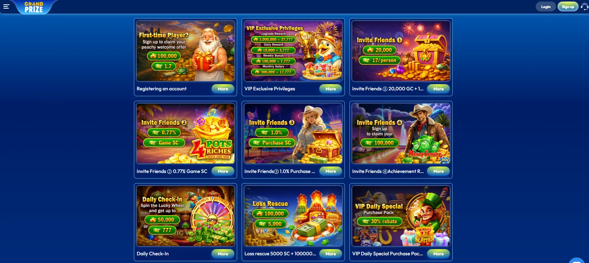 grand prize bonuses