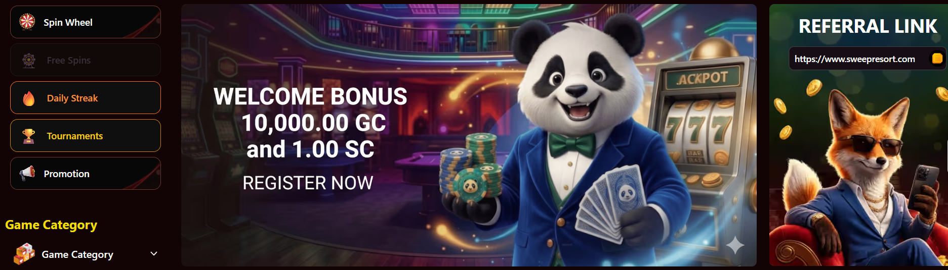 sweep resort bonus