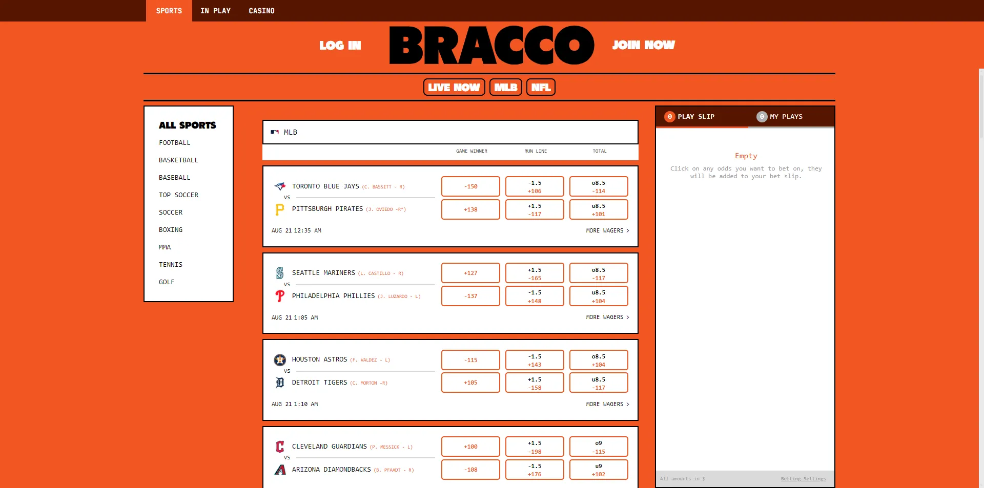 Play Bracco Social Sportsbooks 2025