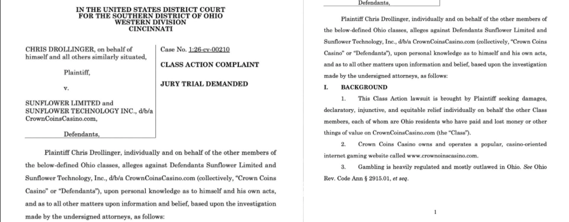 Ohio complaint