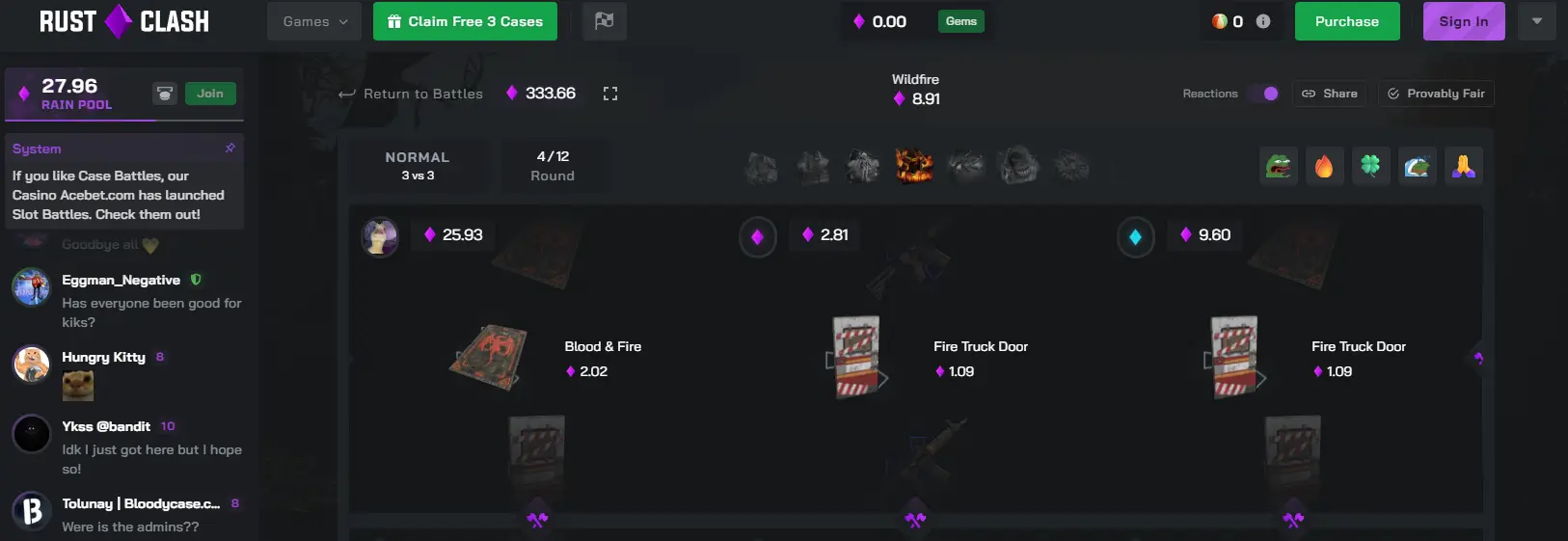 rust clash battles