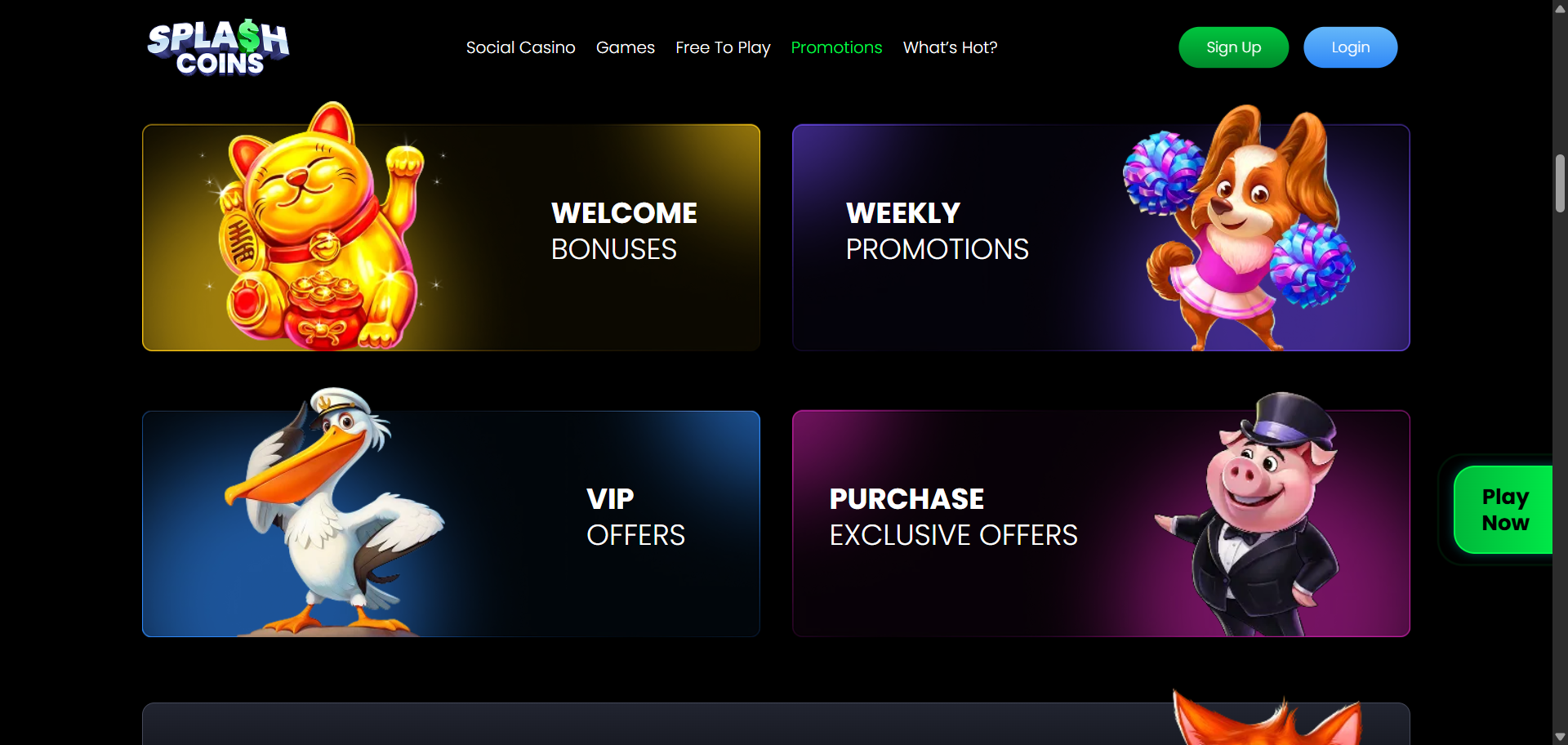 Splash Coins Bonuses