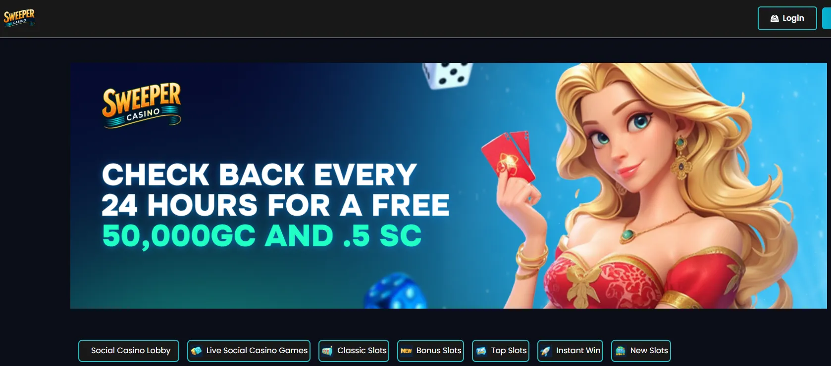 Sweeper Casino - New Sweepstakes Casino 2025