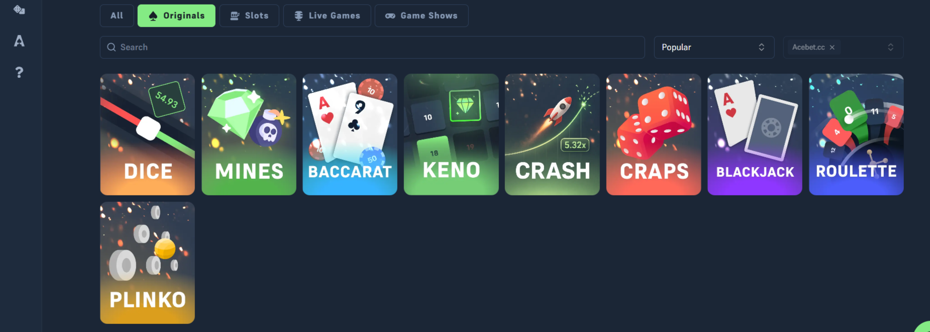 acebet dice games